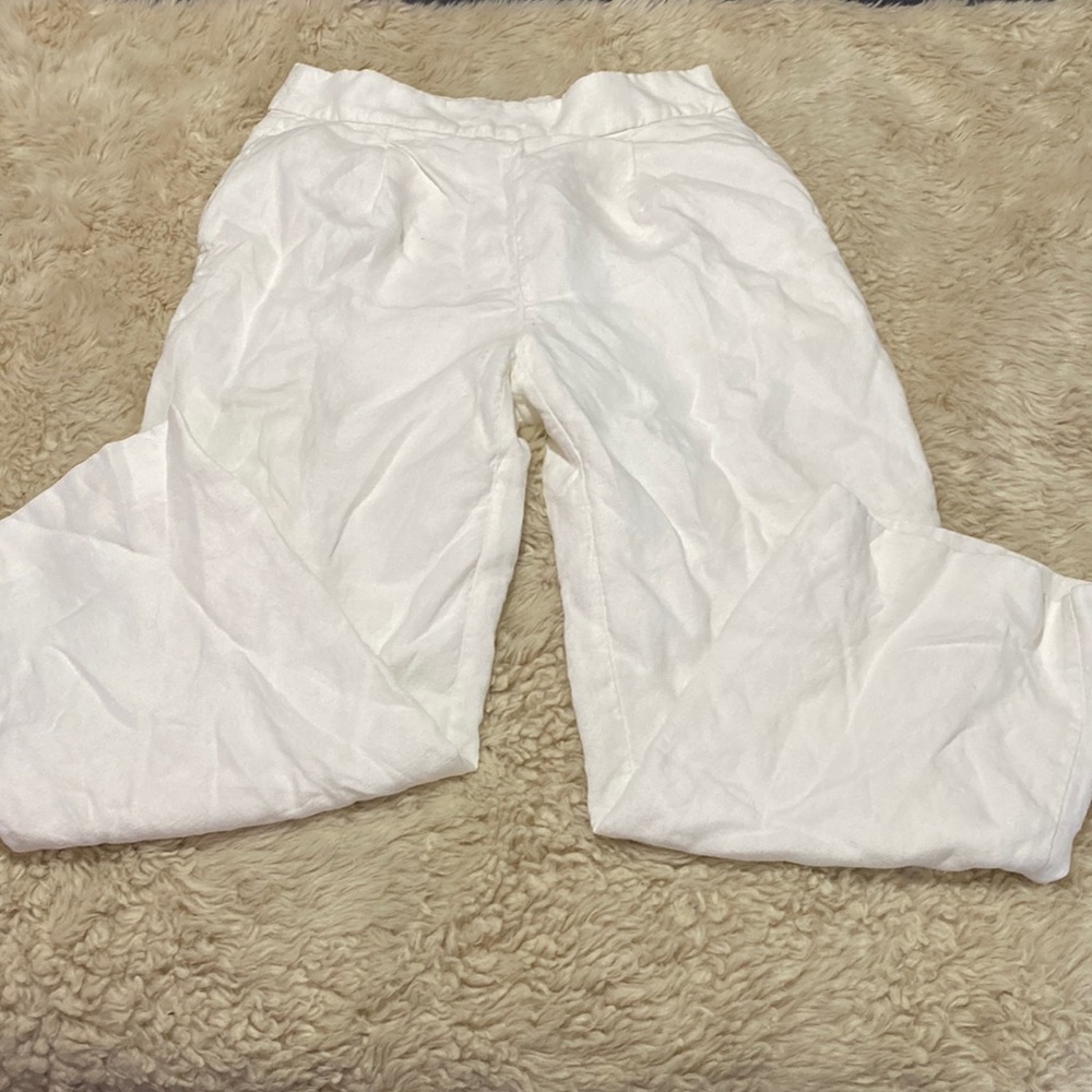 White Wide Leg Trouser - J Crew